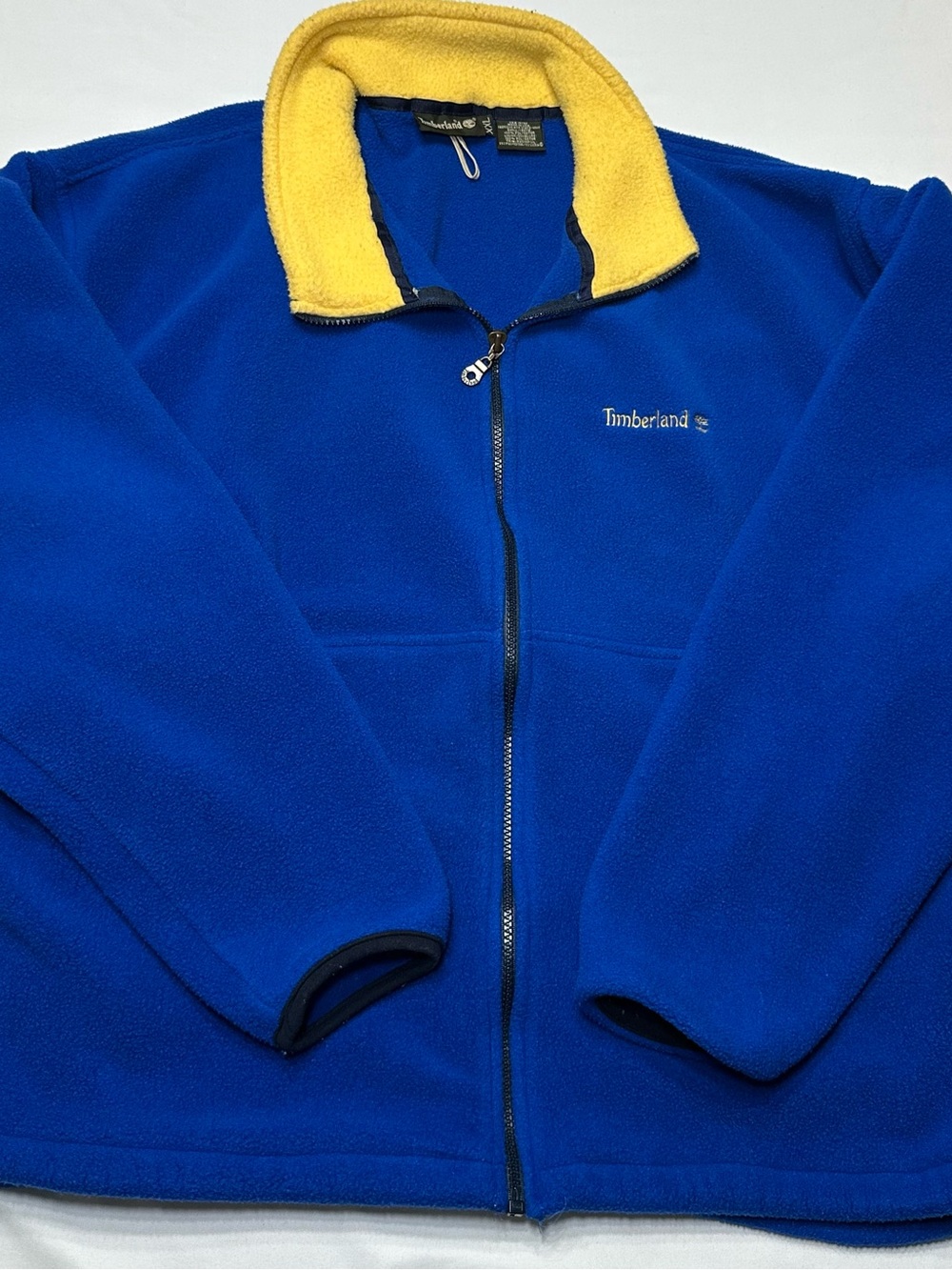 Vintage 90s Timberland Dyer Tech Fleece Jacket Mens XXL Blue Product Logic USA